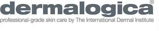 Dermalogica logo with text: "professional-grade skin care by The International Dermal Institute.